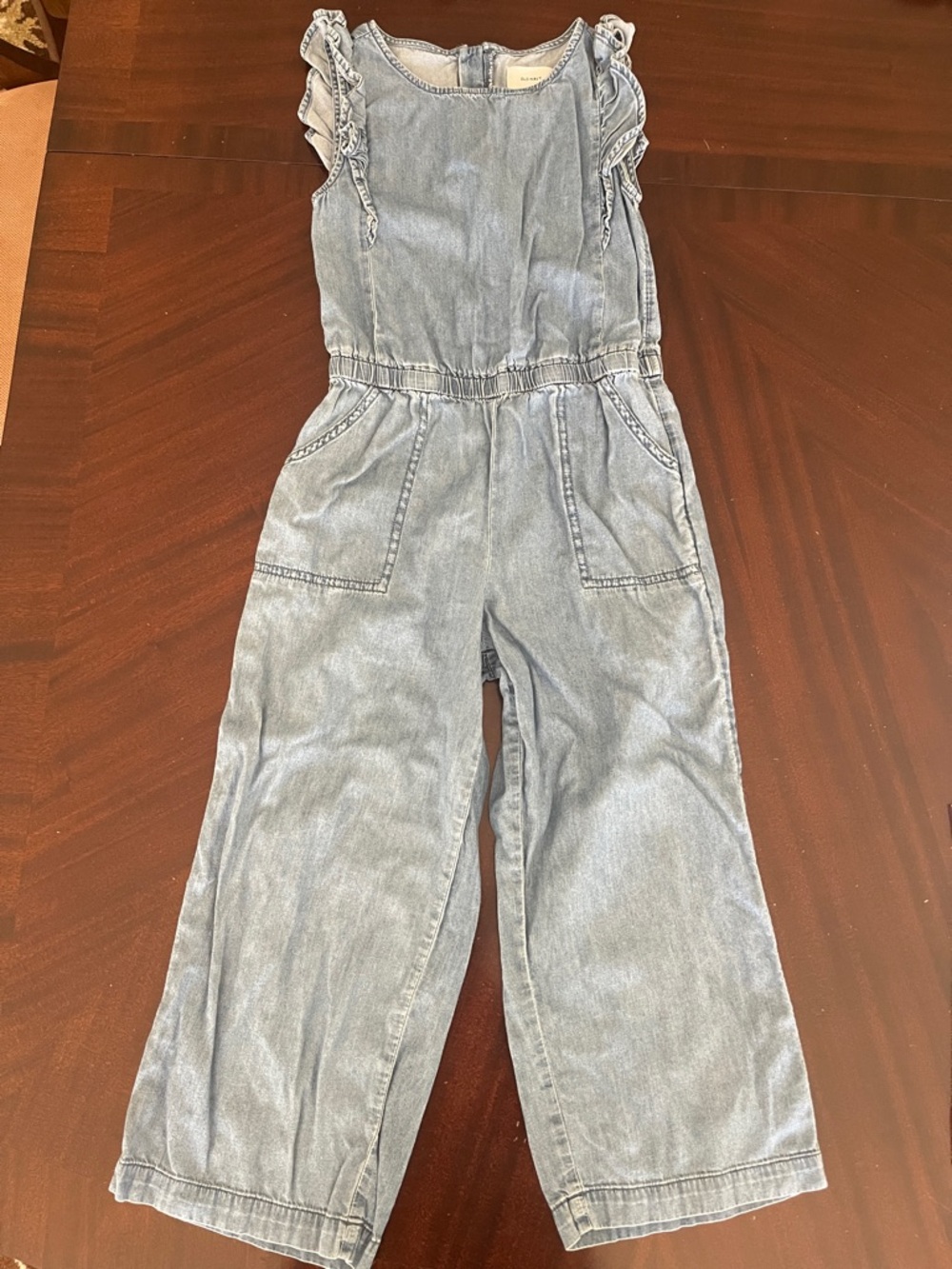 4 for $13 Girls' Light Blue Denim Jumpsuit - Casual Kids Bottoms size 8 (M)
